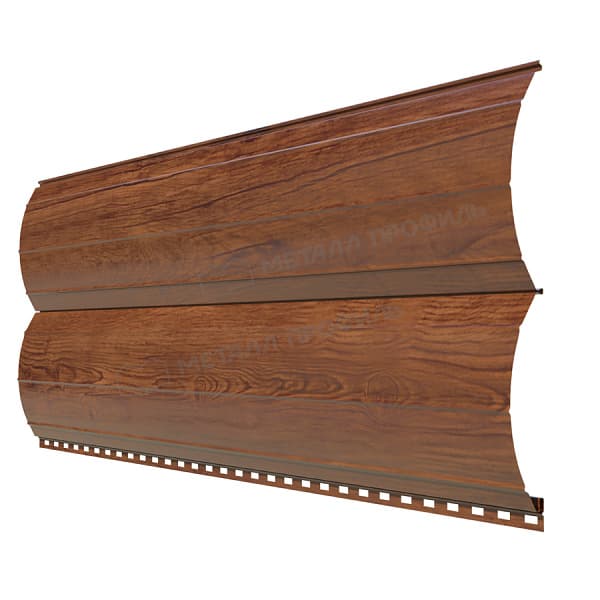 Сайдинг МЕТАЛЛ ПРОФИЛЬ Woodstock-Н-28х330 (ECOSTEEL-01-МореныйДуб-0.5)
