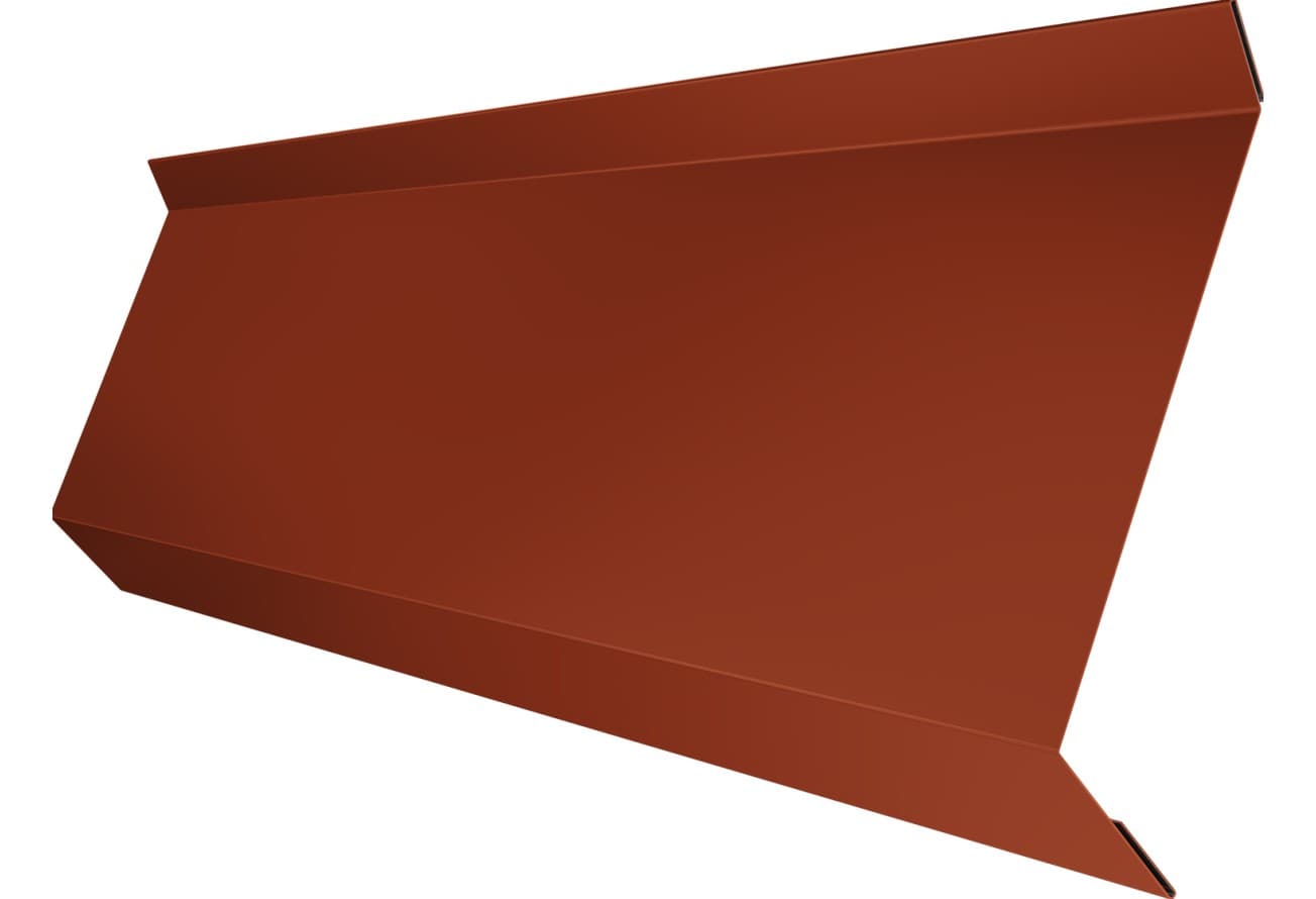 Планка примыкания в штробу 60 Grand Line 0,45 Drap ТР RAL 8004 терракота (2м)