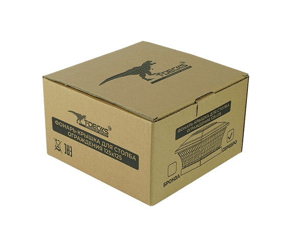 Фонарь-крышка T-Decks Ф1 для столба ограждения 125*125 мм Серебро фото