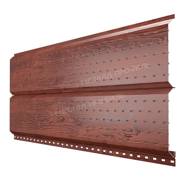 Софит МЕТАЛЛ ПРОФИЛЬ Lбрус-15х240 (ECOSTEEL_MA-12-Античный Дуб-0.45)