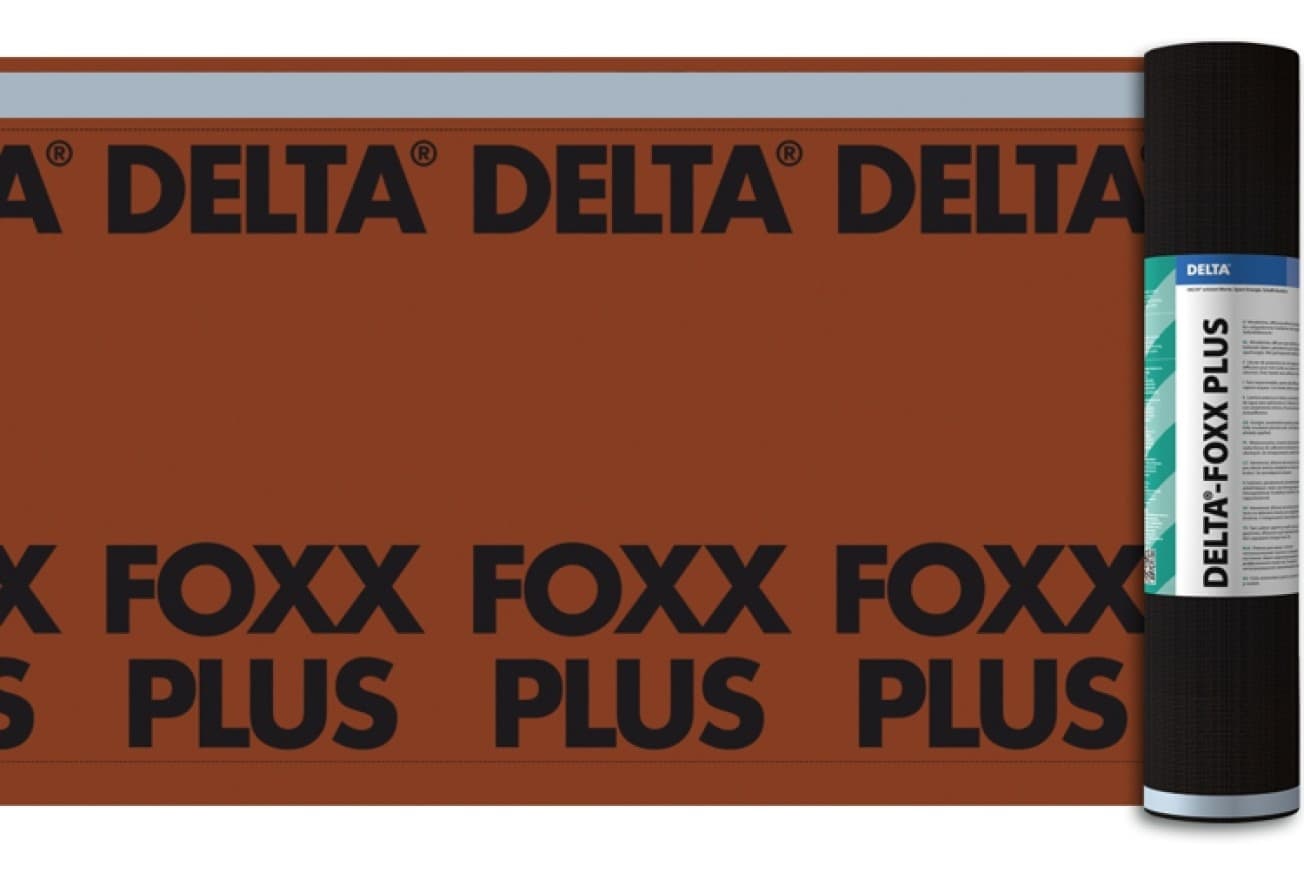 Мембрана диффузионная Delta-Foxx Plus для пологих скатов, с двумя зонами проклейки (75м2)