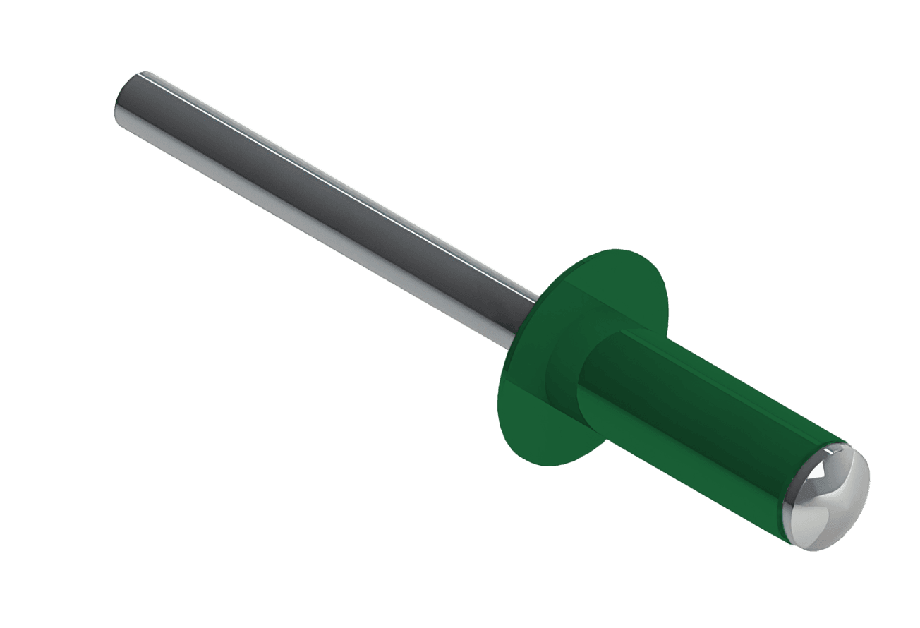 Заклёпка вытяжная Daxmer 4,0х10 RAL 6029 (10х1000шт) ал/ст