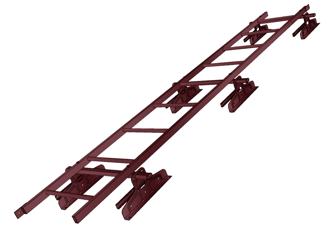 Лестница кровельная для фальца RAL 3005 (3м)