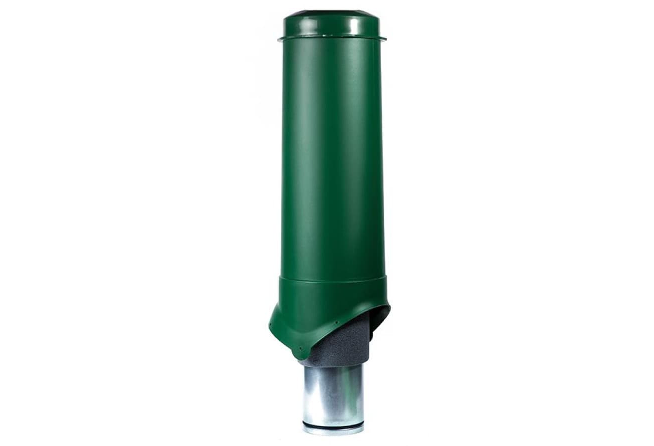 Выход вентиляции Krovent Pipe-VT 125/700 изолированный зеленый