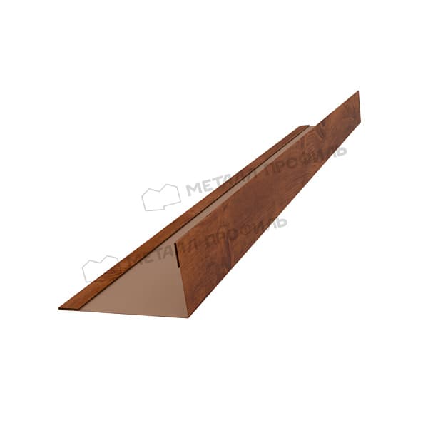 Планка угла усиливающая для забора 40х20 х 2000 (ECOSTEEL-01-МореныйДуб-0.5)