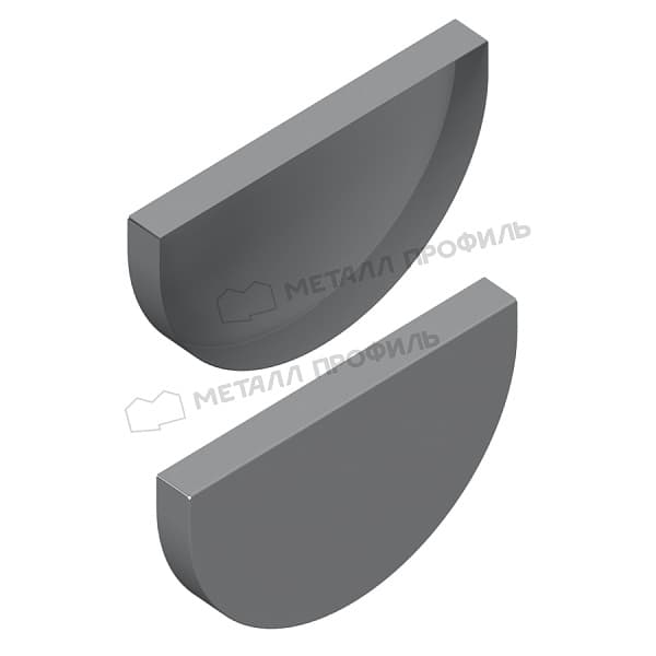 Заглушка желоба МЕТАЛЛ ПРОФИЛЬ ПРОЕКТ D185 Ral 7004
