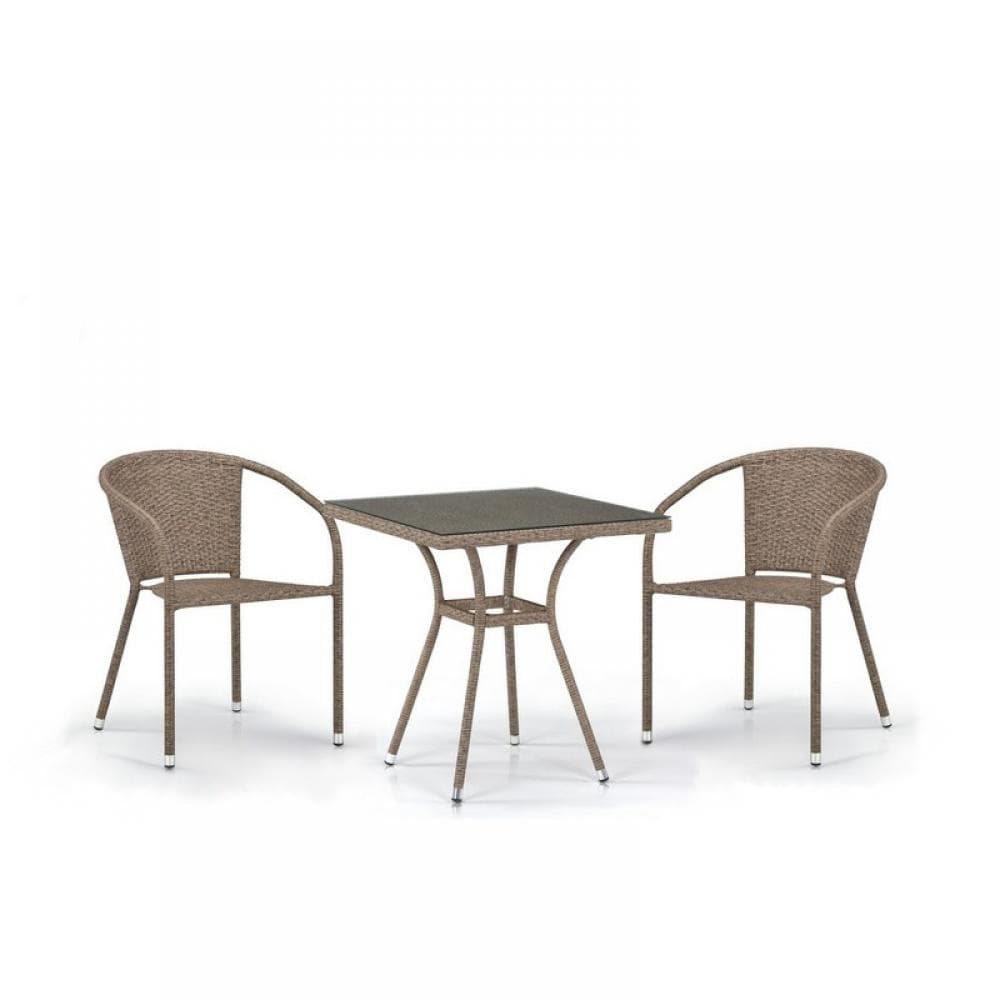 Комплект плетеной мебели T282BNT/Y137C-W56 Light brown 2Pcs фото