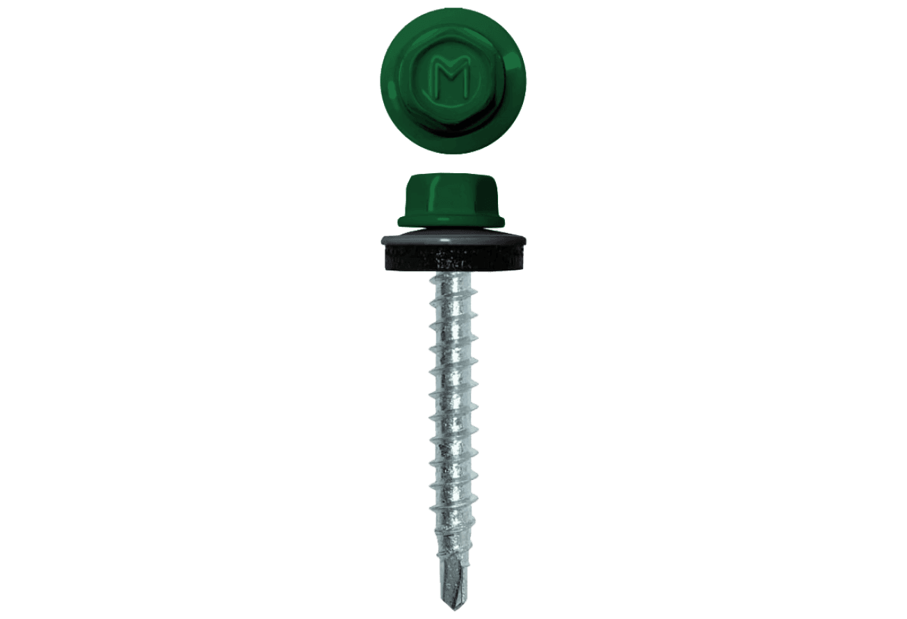 Саморез кровельный Daxmer 4,8х35 RAL 6029 (250) сверло №1