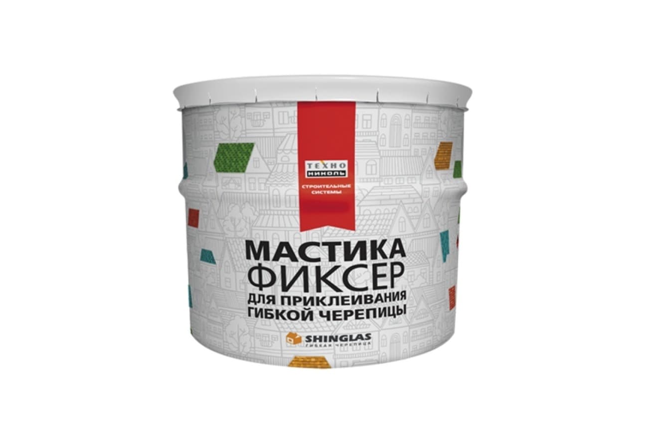 Мастика для гибкой черепицы ТЕХНОНИКОЛЬ №23 Фиксер 3,6кг (ведро)