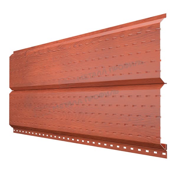 Софит МЕТАЛЛ ПРОФИЛЬ Lбрус-15х240 (ECOSTEEL_T-12-Дуб-0.45)