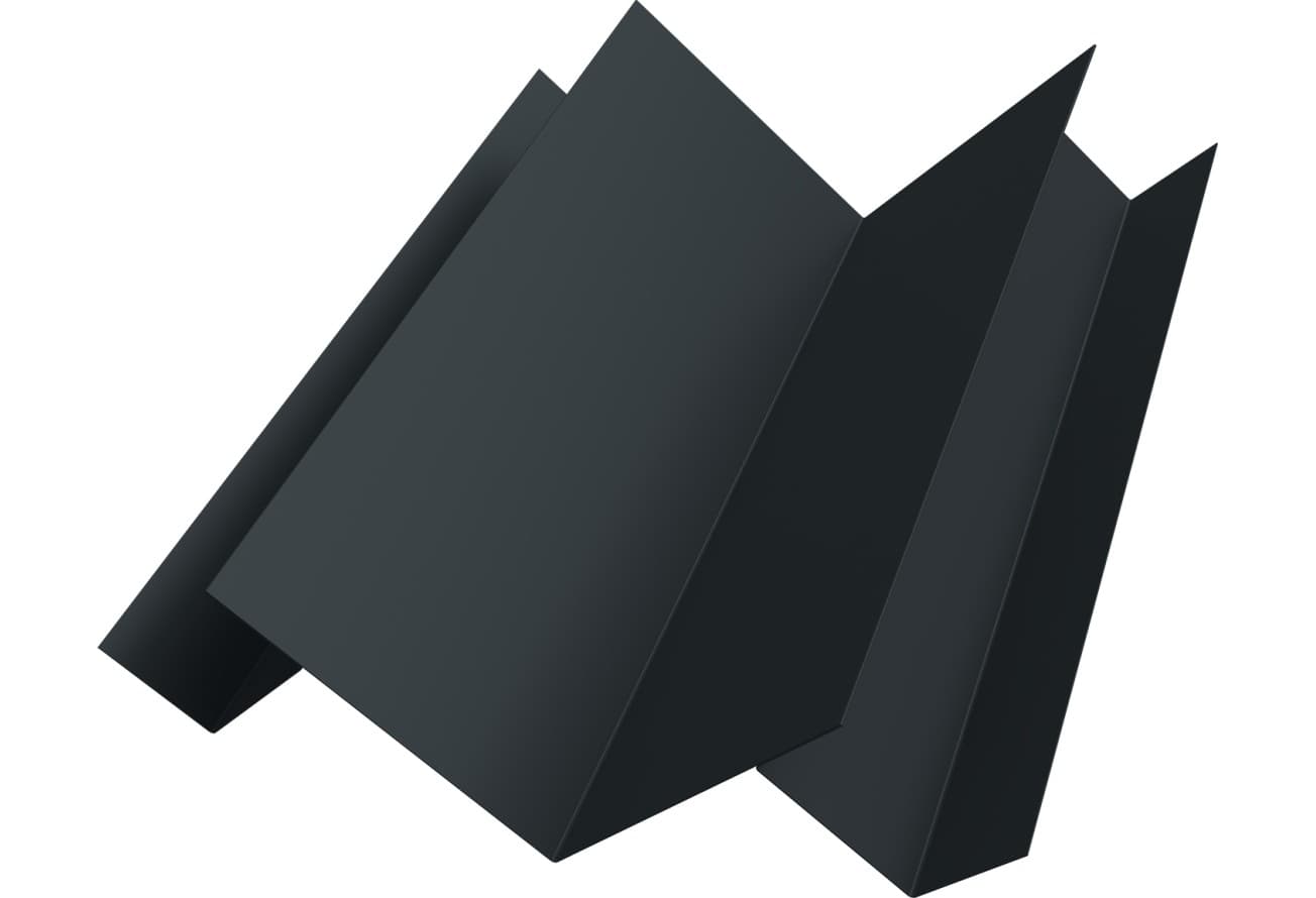 Угол внутренний сложный Кликфальц Про Grand Line 0,5 Полидэкстер TwinColor RAL 7016 антрацитово-серый (2м)