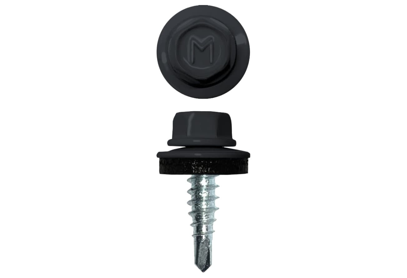 Саморез по металлу Daxmer  4,8х19 RAL 7024 (5000) сверло №2