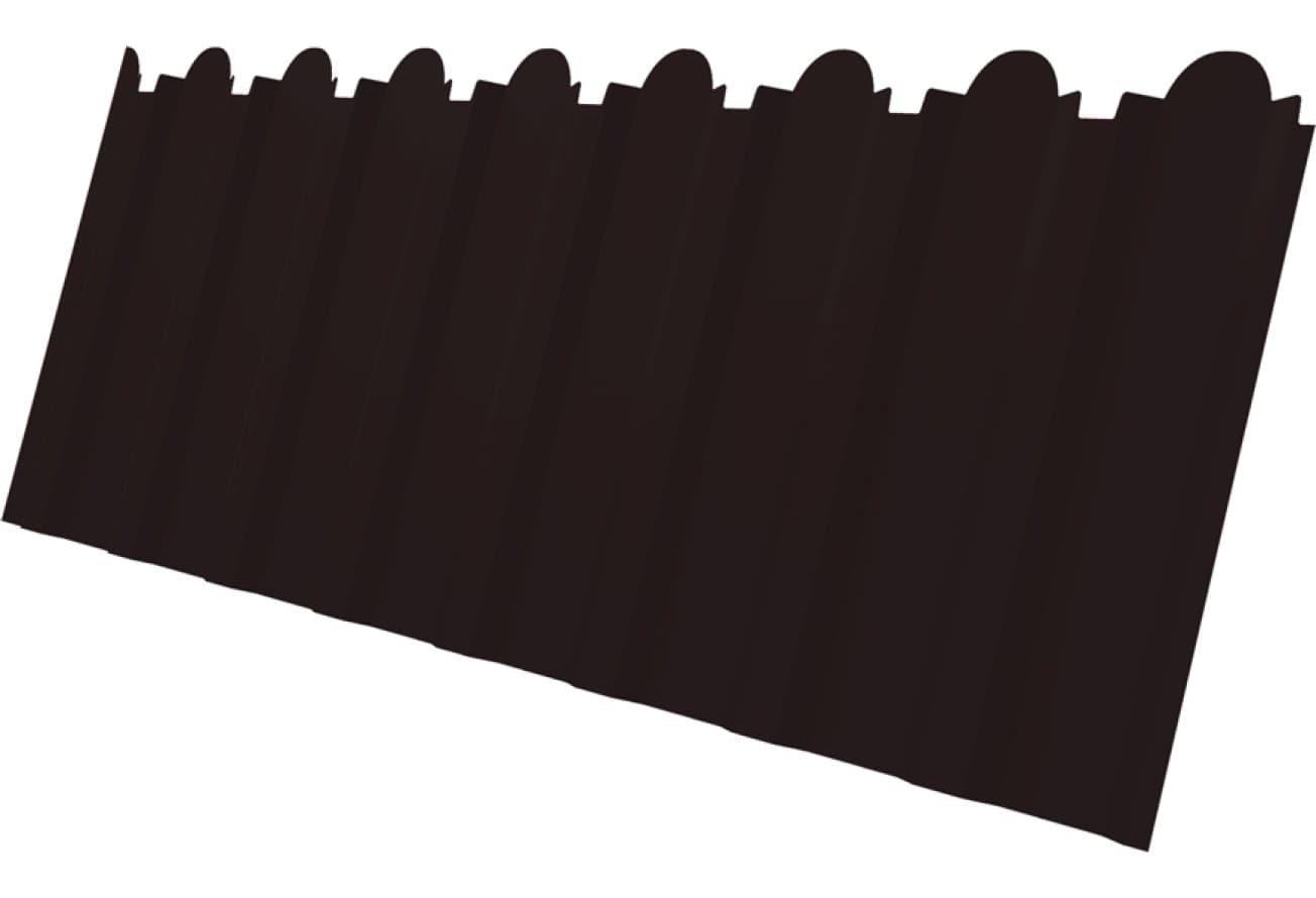 Профнастил С20B фигурный Grand Line 0,45 Drap ТХ RAL 9005 черный