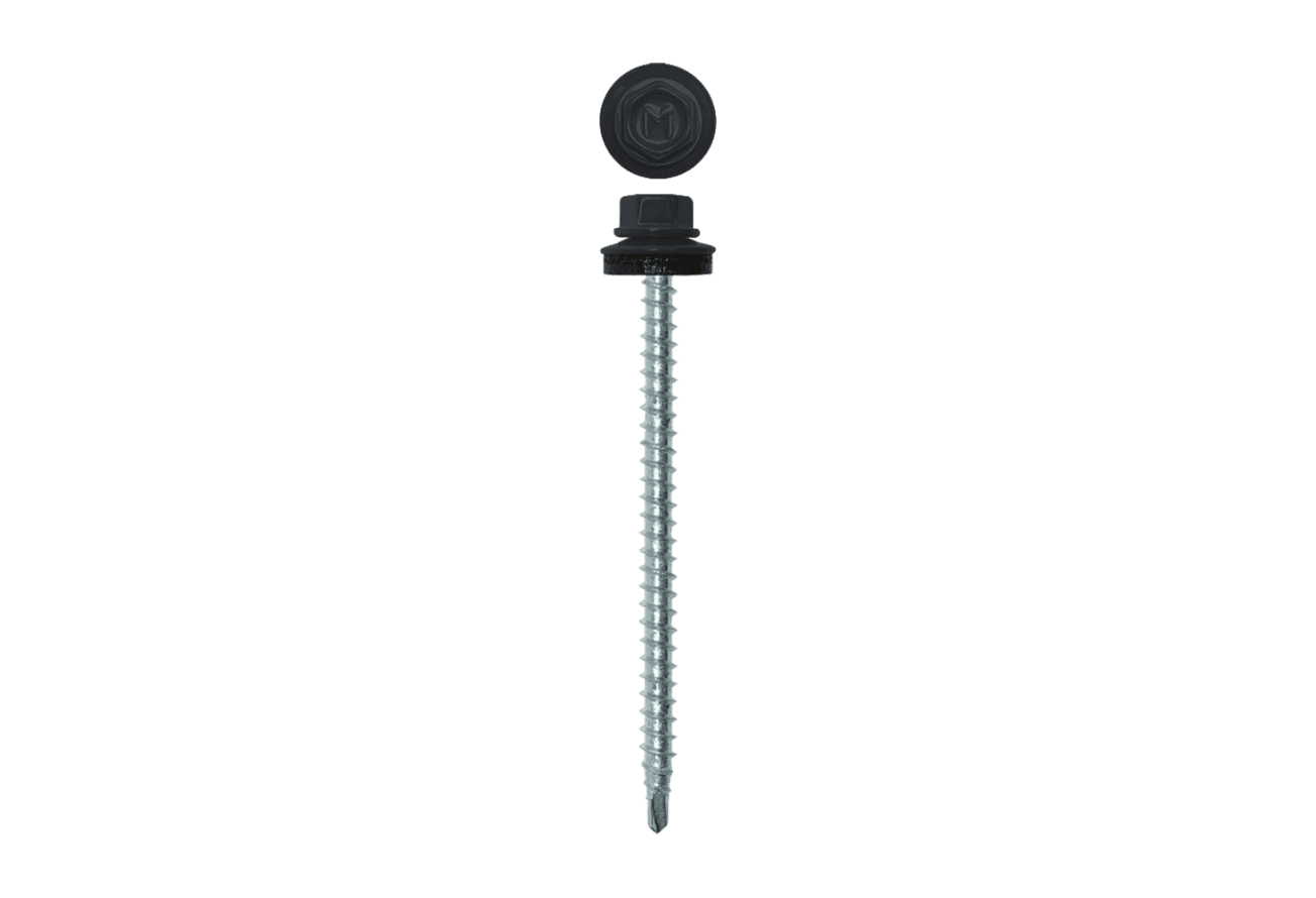 Саморез кровельный Daxmer 4,8х70 RAL 7024 (100) сверло №1