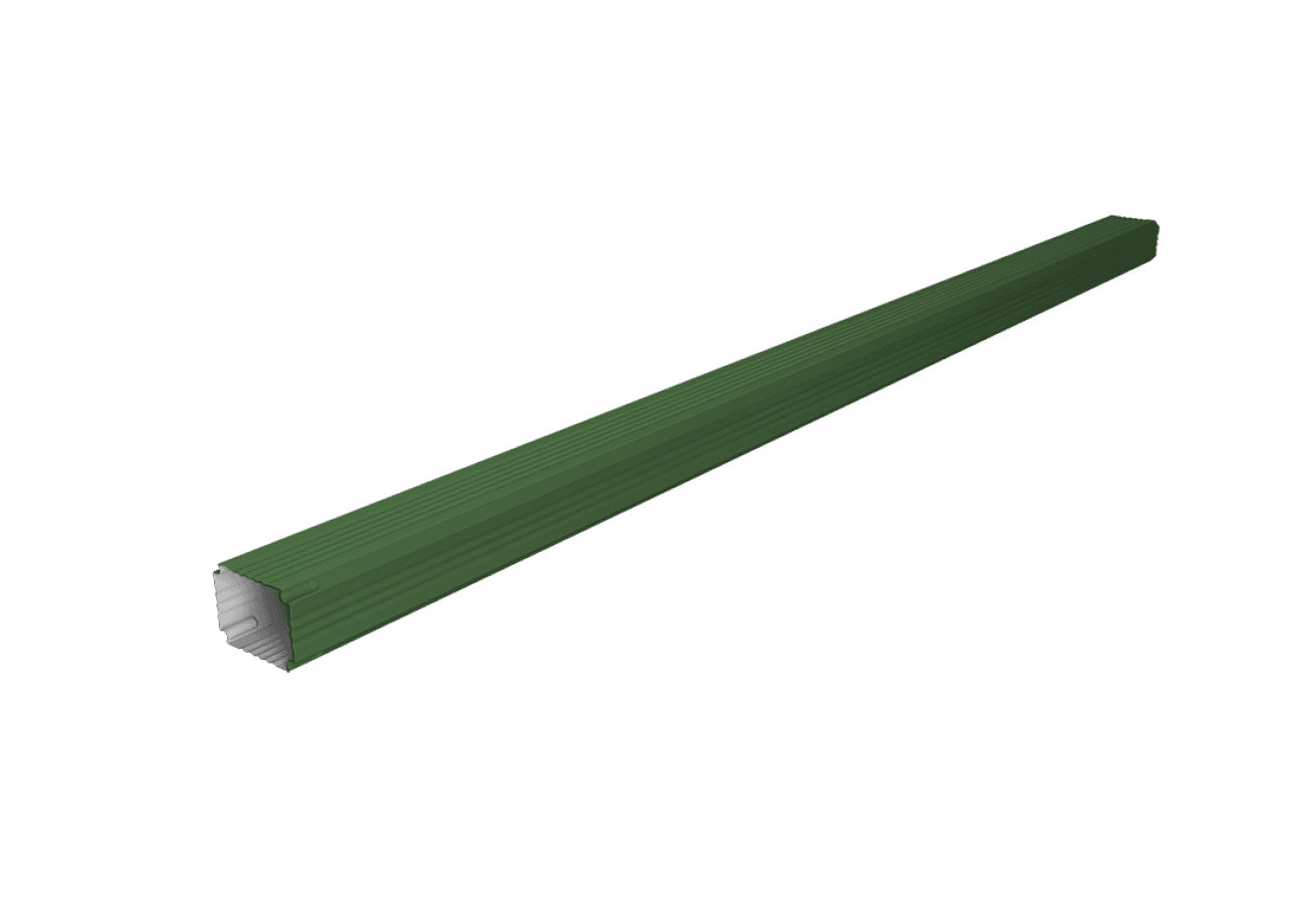 Труба гофрированная Vortex в2 76х102х3000мм RAL 6002 лиственно-зеленый
