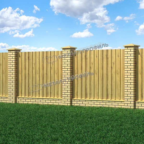 Профлист МЕТАЛЛ ПРОФИЛЬ МП-35x1035-A (ECOSTEEL_T-01-ЗолотойДуб-0,5)