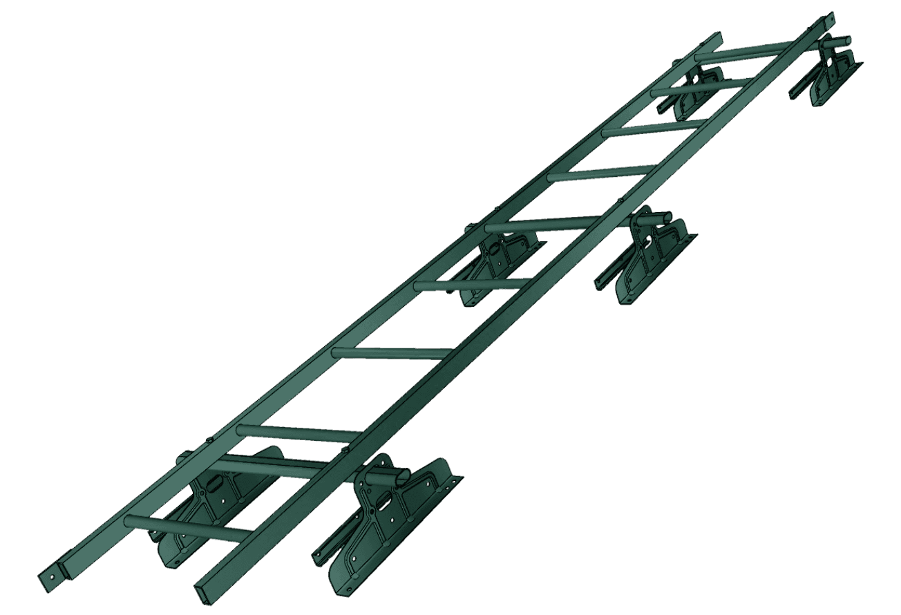 Лестница кровельная для фальца RAL 6005 (3м)