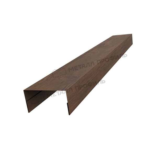 Планка стойки забора 60мм 35х60 х 3000 (ECOSTEEL_MA-01-МореныйДуб-0.5)