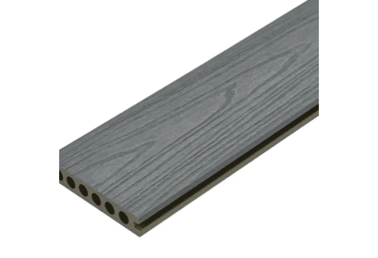 Доска финишная террасная доска СМ Реверс (CM Decking Reverse) 3000х138х23мм лайт грей (light grey)