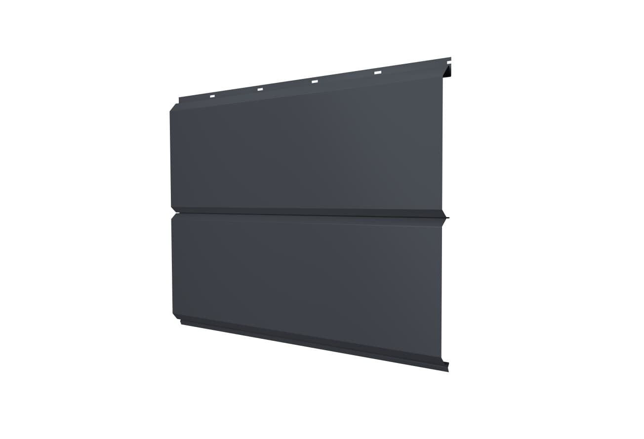 ЭкоБрус новый Grand Line 0,45 Drap с пленкой RAL 7024 мокрый асфальт