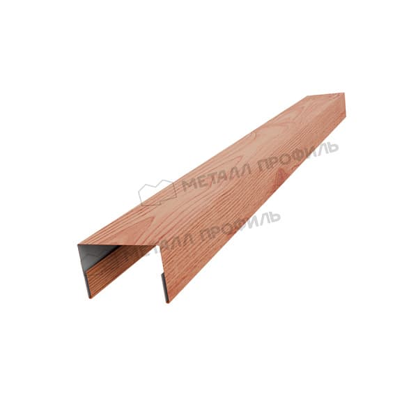 Планка крышки забора 40мм 30х45 х 2000 (ECOSTEEL_T-12-Золотой Орех-0.45)