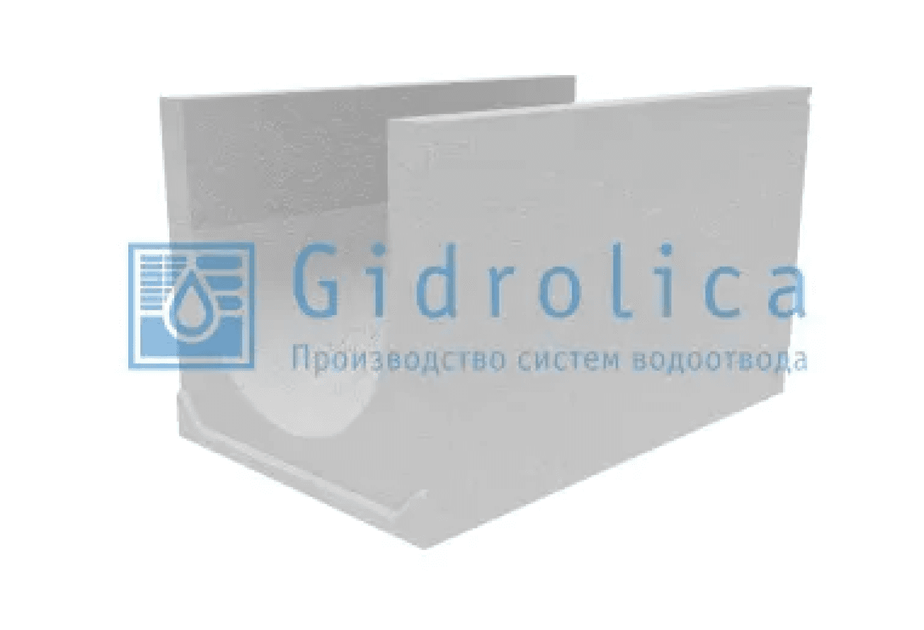 Лоток водоотводный бетонный коробчатый Gidrolica (СО-500мм), с уклоном 0,5% КUу 100.65(50).60,5(51,5)-BGU-XL, № 31 (40750031)