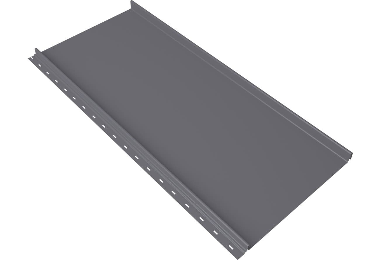 Кликфальц Мини Grand Line 0,45 Drap с пленкой на замках RAL 7004 сигнальный серый