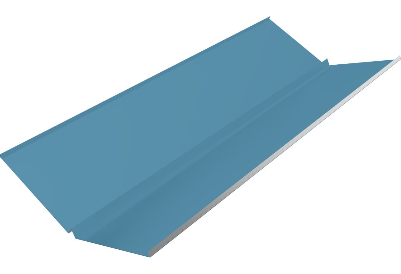 Планка ендовы нижней с компенсатором Grand Line 0,45 Drap ТХ RAL 5024 пастельно-синий (2м)