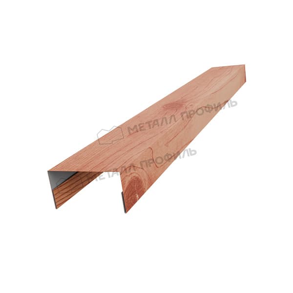 Планка крышки забора 60мм 35х65 х 2500 (ECOSTEEL_T-12-Золотой Орех-0.45)