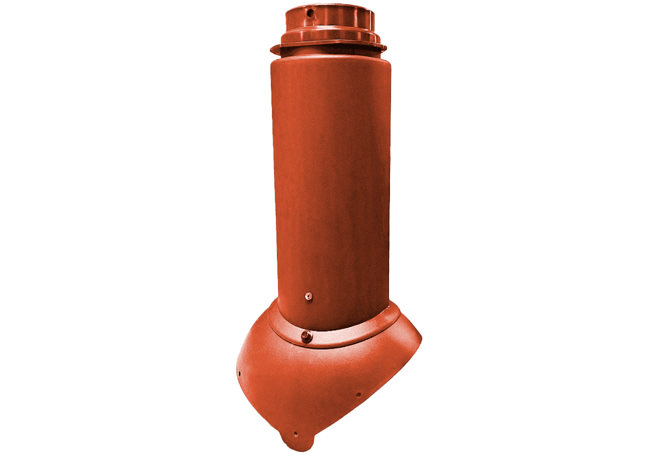 Выход канализации Krovent Pipe-VT 110/125 Изолированный красно-коричневый