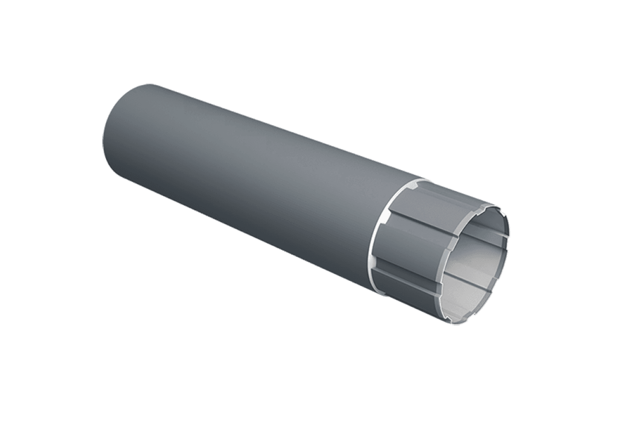 Труба круглая Ø90 Vortex Микс 1м RAL 7024 мокрый асфальт