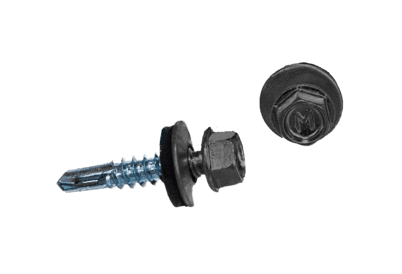 Саморез по металлу Daxmer 5,5х25 RAL 7004 (250) сверло №3