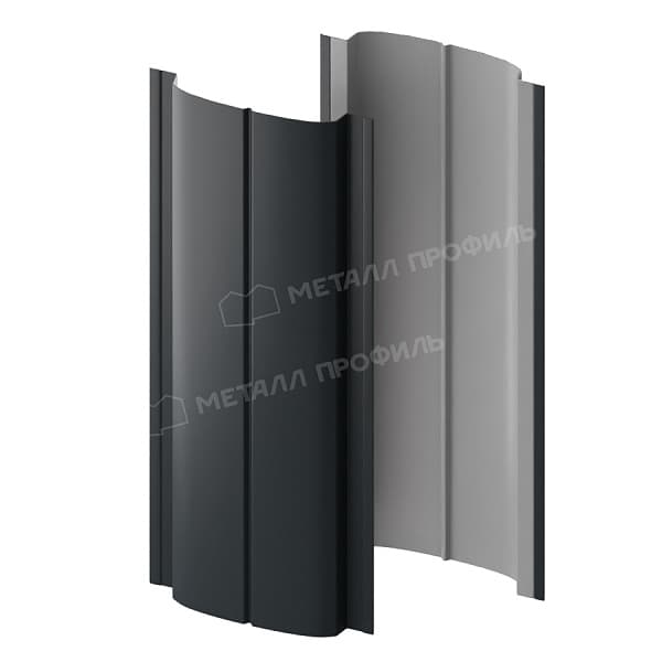 Штакетник металлический МЕТАЛЛ ПРОФИЛЬ ELLIPSE-T 19х126 NormanMP (ПЭ-01-7016-0.5)