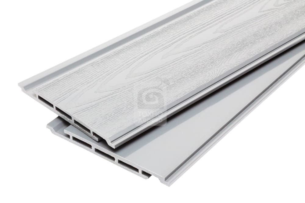 Фасадная панель 3D  AISTONE 160*17*3000мм из МПК односторонняя (текстура) серый, за м.пог фото