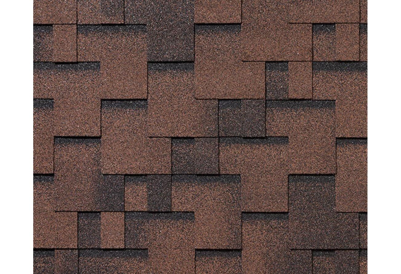 Черепица гибкая RoofShield Фемили Эко Лайт Модерн коричневый с оттенением