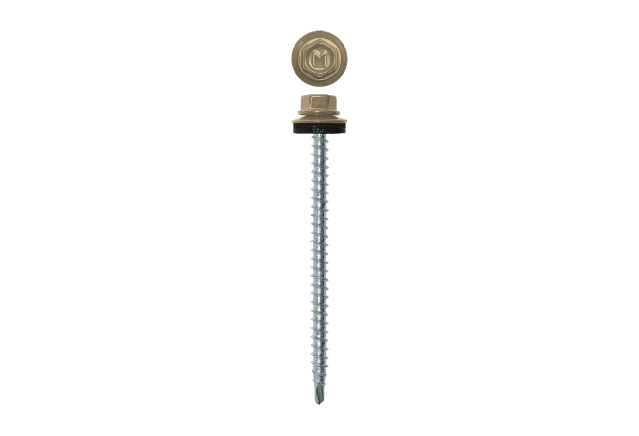 Саморез кровельный Daxmer 4,8х70 RAL 1014 (100) сверло №1
