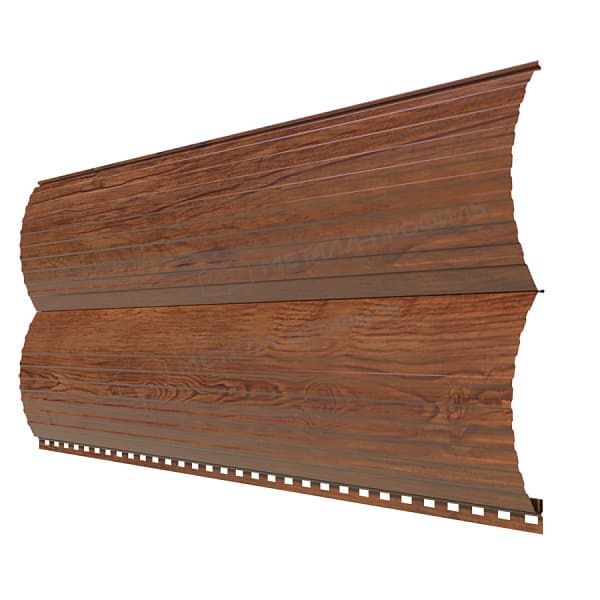 Сайдинг МЕТАЛЛ ПРОФИЛЬ Woodstock-Т-28х330 (ECOSTEEL-01-МореныйДуб-0.5)