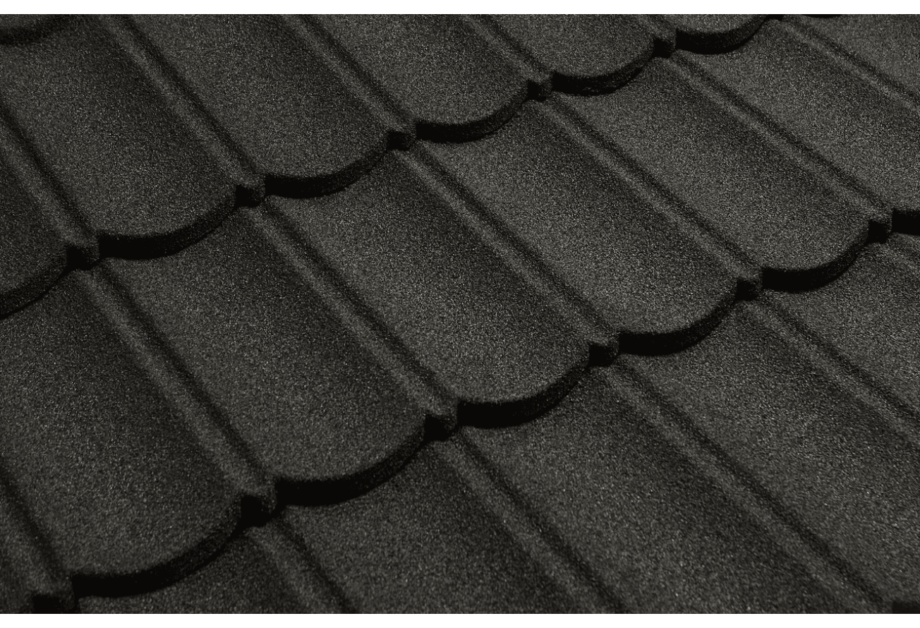 Лист композитной черепицы CM Roof Bond цвет black (черный)