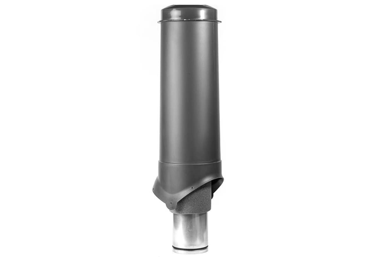 Выход вентиляции Krovent Pipe-VT 125/700 изолированный серый
