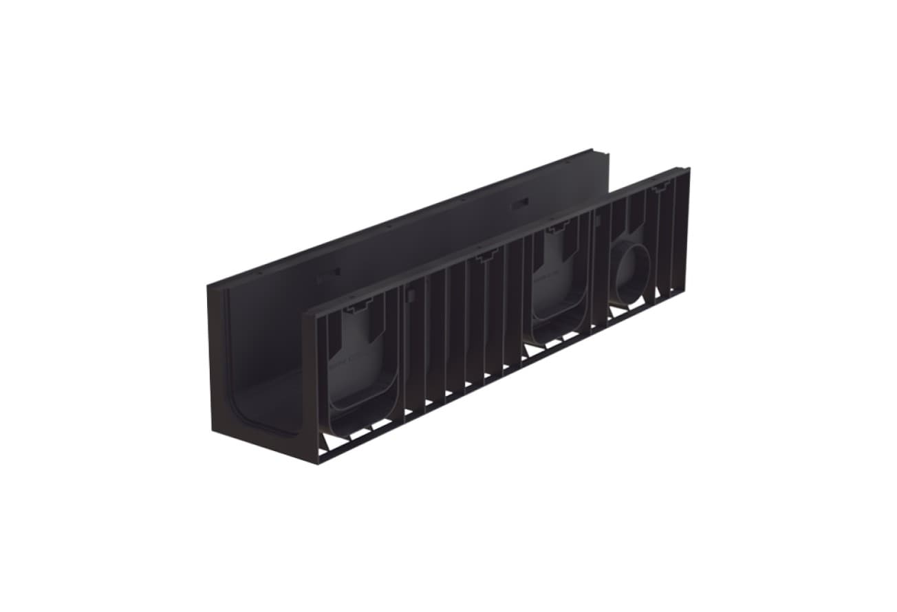 Лоток водоотводный пластиковый Aquastok Norma 150 Н230, класс нагрузки С250 1000х210х230 (11523)