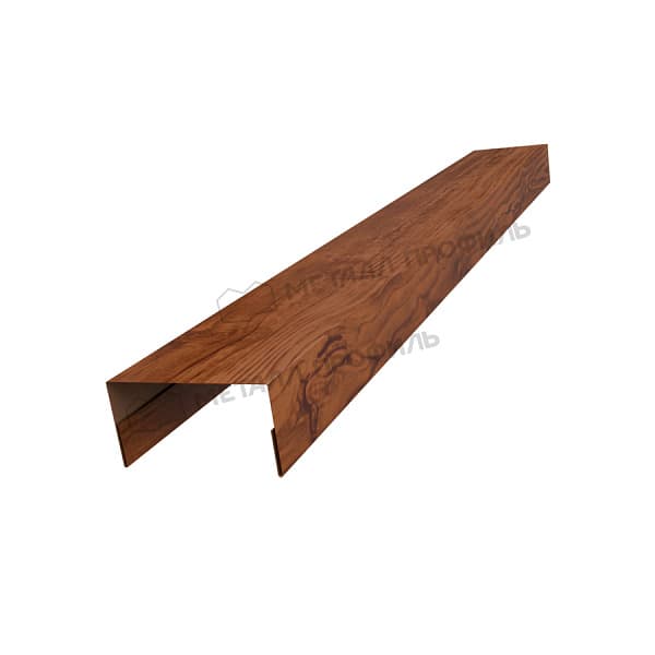 Планка крышки забора 60мм 35х65 х 3000 (ECOSTEEL-01-МореныйДуб-0.5)