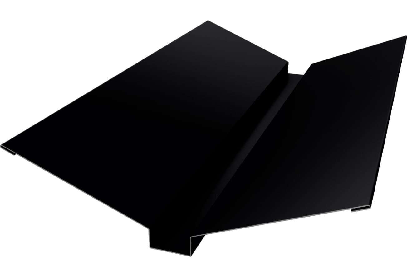 Планка ендовы верхней 115х30х115 Grand Line 0,5 Velur RAL 9005 черный (2м)