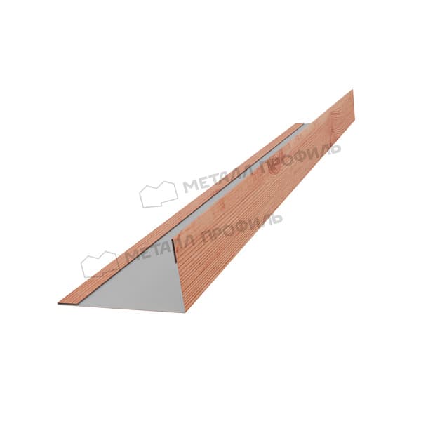 Планка угла усиливающая для забора 40х20 х 3000 (ECOSTEEL_T-12-Золотой Орех-0.45)