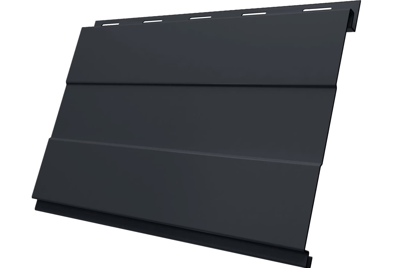 Вертикаль проф Grand Line 0,45 Drap TwinColor с пленкой RAL 7024 мокрый асфальт