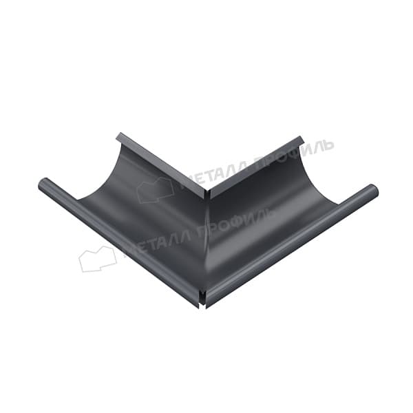Угол желоба наружный МЕТАЛЛ ПРОФИЛЬ Foramina PUR D125 Ral 7024