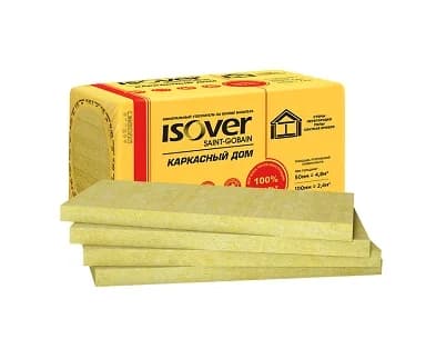 ИЗОВЕР КАРКАСНЫЙ ДОМ 50х600х1000 4,8м2 0,240 м3 8 шт в Первоуральске