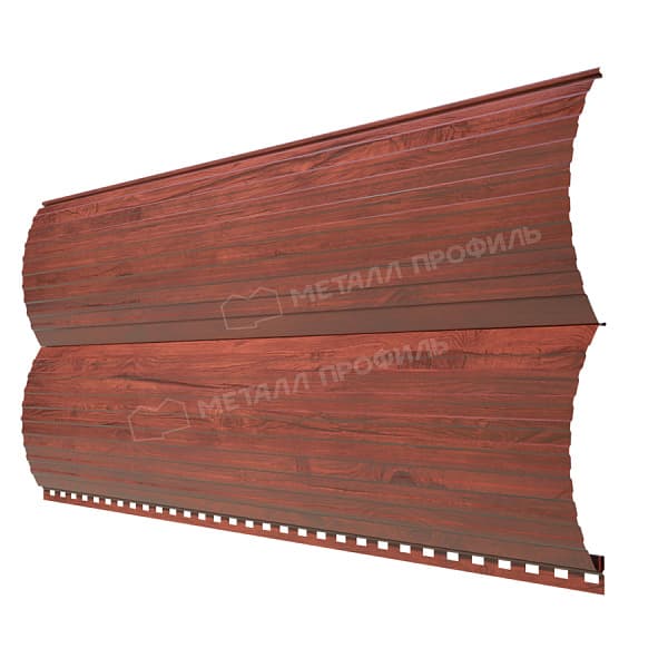 Сайдинг МЕТАЛЛ ПРОФИЛЬ Woodstock-Т-28х330 (ECOSTEEL_MA-12-Античный Дуб-0.45)