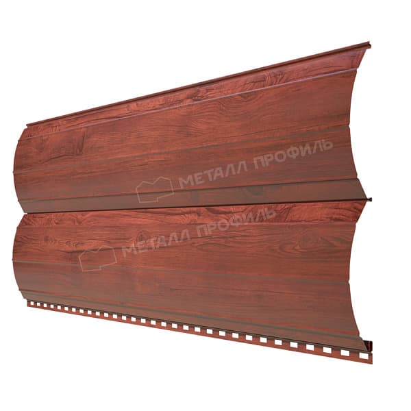 Сайдинг МЕТАЛЛ ПРОФИЛЬ Woodstock-Н-28х330 (ECOSTEEL_T-12-Античный Дуб-0.45)
