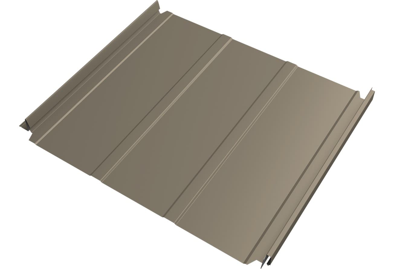 Кликфальц Double Pro Line Grand Line 0,45 ПЭ с пленкой на замках RAL 1015 светлая слоновая кость