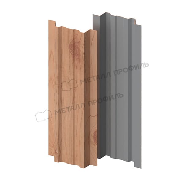 Штакетник металлический МЕТАЛЛ ПРОФИЛЬ LANE-T 16,5х99 (ECOSTEEL_T-12-Орех-0.45)